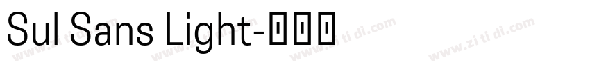 Sul Sans Light字体转换